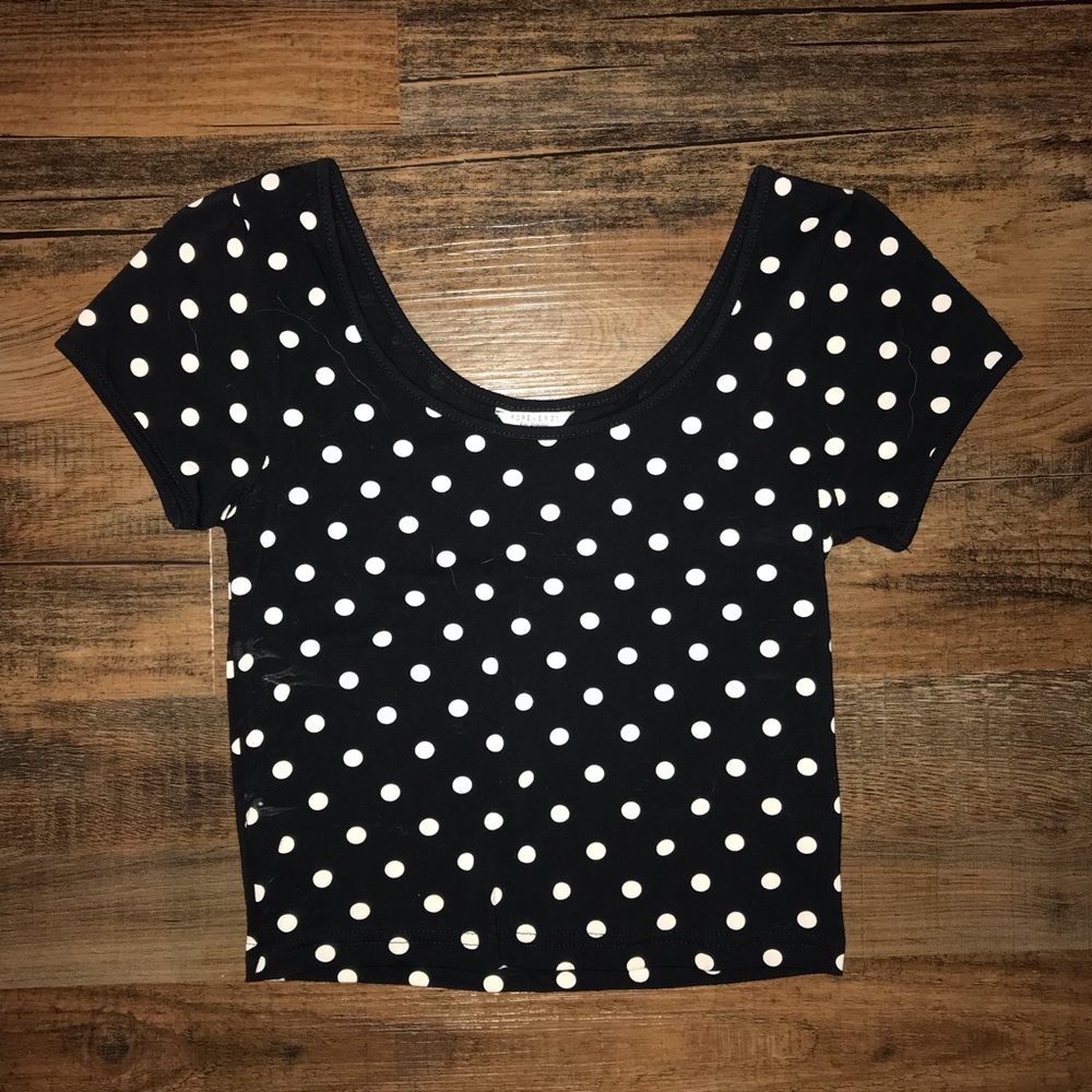Forever 21 Polka Dot Crop Top